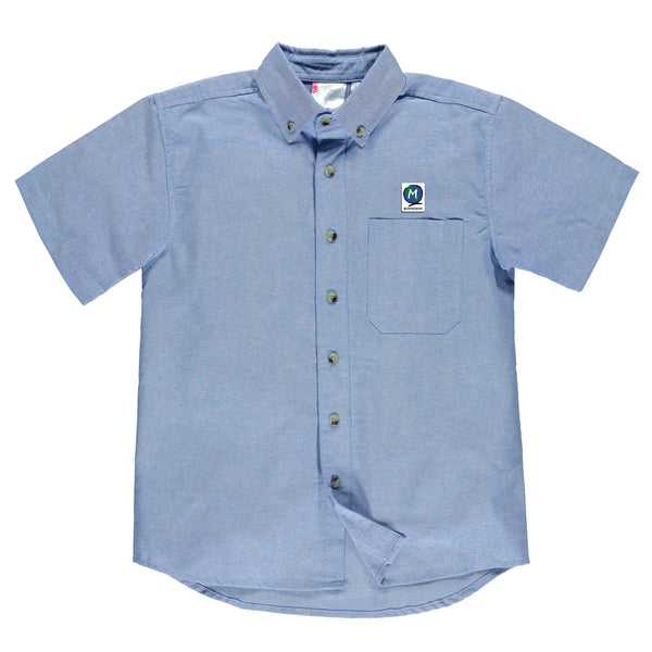 Chemise bleu à manches courtes junior - EMO106J