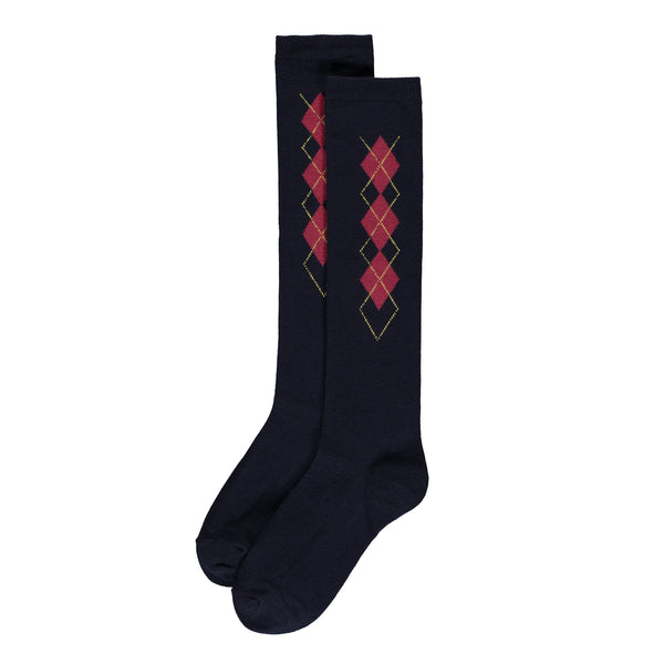 Chaussettes hautes à carreaux, paquet de 3 enfant - HFM203E