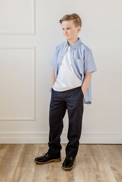 Chemise à manches courtes enfant Blanc