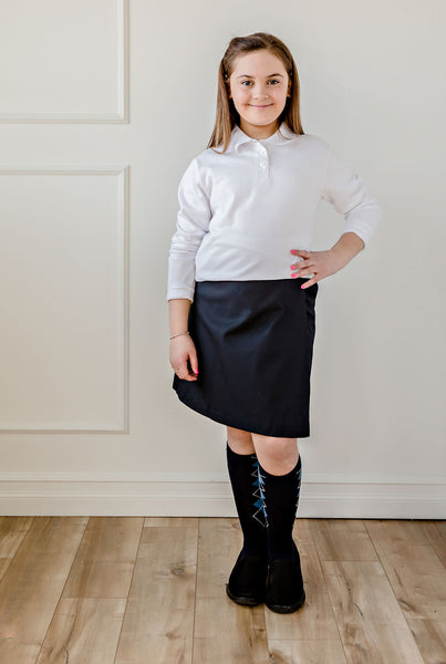 Polo semi-ajusté à manches longues Enfant