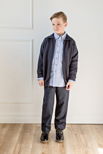 Cardigan à col polo junior - ISJ104J