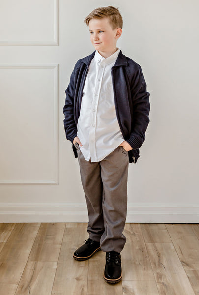 Cardigan à col polo enfant - ISJ104E