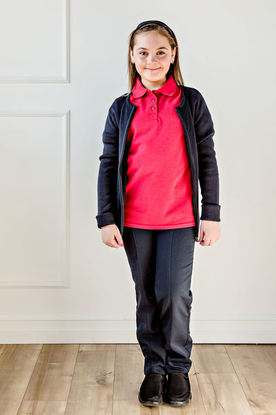 Polo rouge à manches courtes enfant - LPA003E