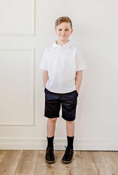 Polo marine à manches courtes enfant - ISJ101E