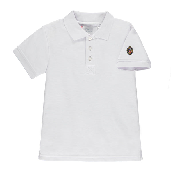 Polo blanc à manches courtes enfant - ISJ003E