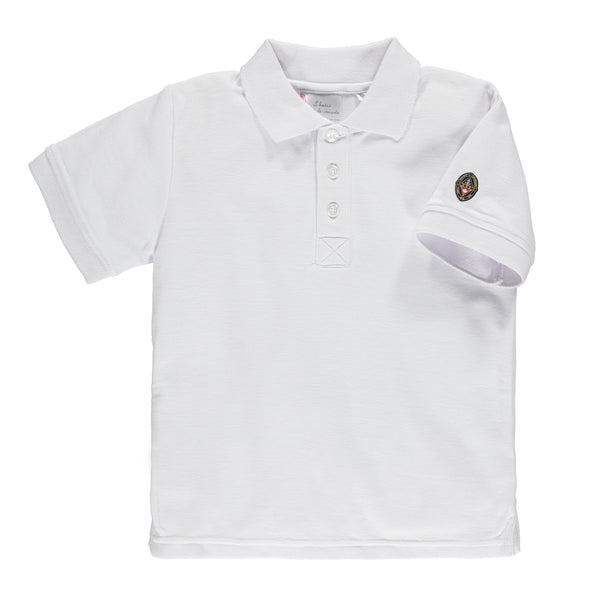 Polo blanc à manches courtes enfant - ISJ101E