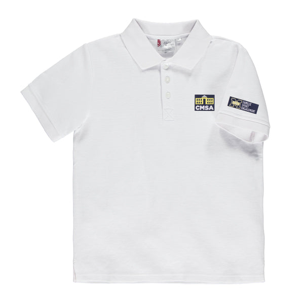Polo blanc à manches courtes enfant - MSA101E