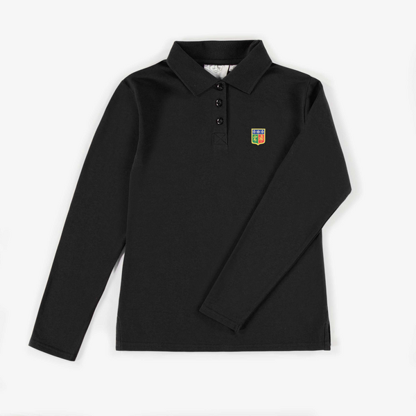 Polo à manches longues enfant Noir