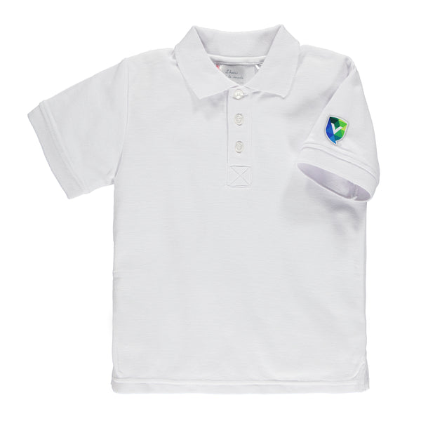 Polo à manches courtes enfant blanc