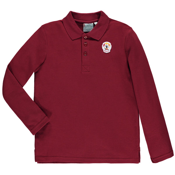 Polo à manches longues enfant rouge