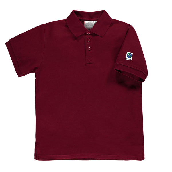 Polo rouge à manches courtes enfant - EMO101E