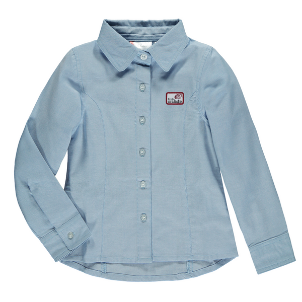 Chemise semi-ajustée à manches longues enfant Bleu foncé