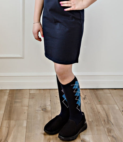Chaussettes hautes à carreaux enfant - Paquet de 3